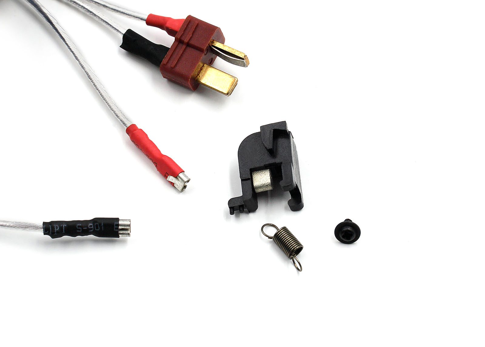 M4系列用Quantum低電阻鍍銀前出線組 (含防滑T型鍍金插頭) - 摩帝Modify電動槍內部零件